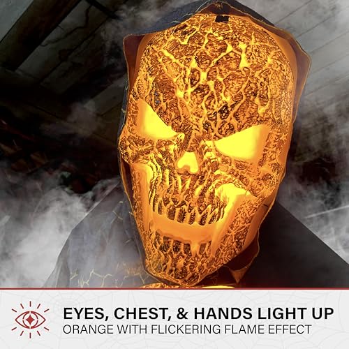 Haunted Hill Farm Motion-Activated 7.5-Ft. Tall Smoldering Ghoul