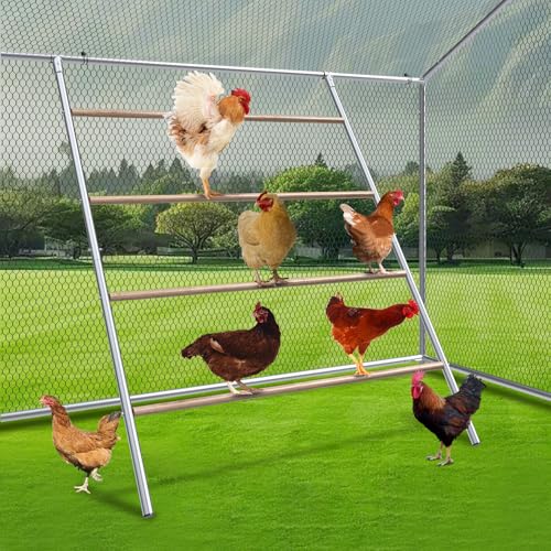 Large Chicken Coop, Chicken Coops for 30 Chickens, Chicken Runs for Yard with Water Poof & UV Resistance Cover