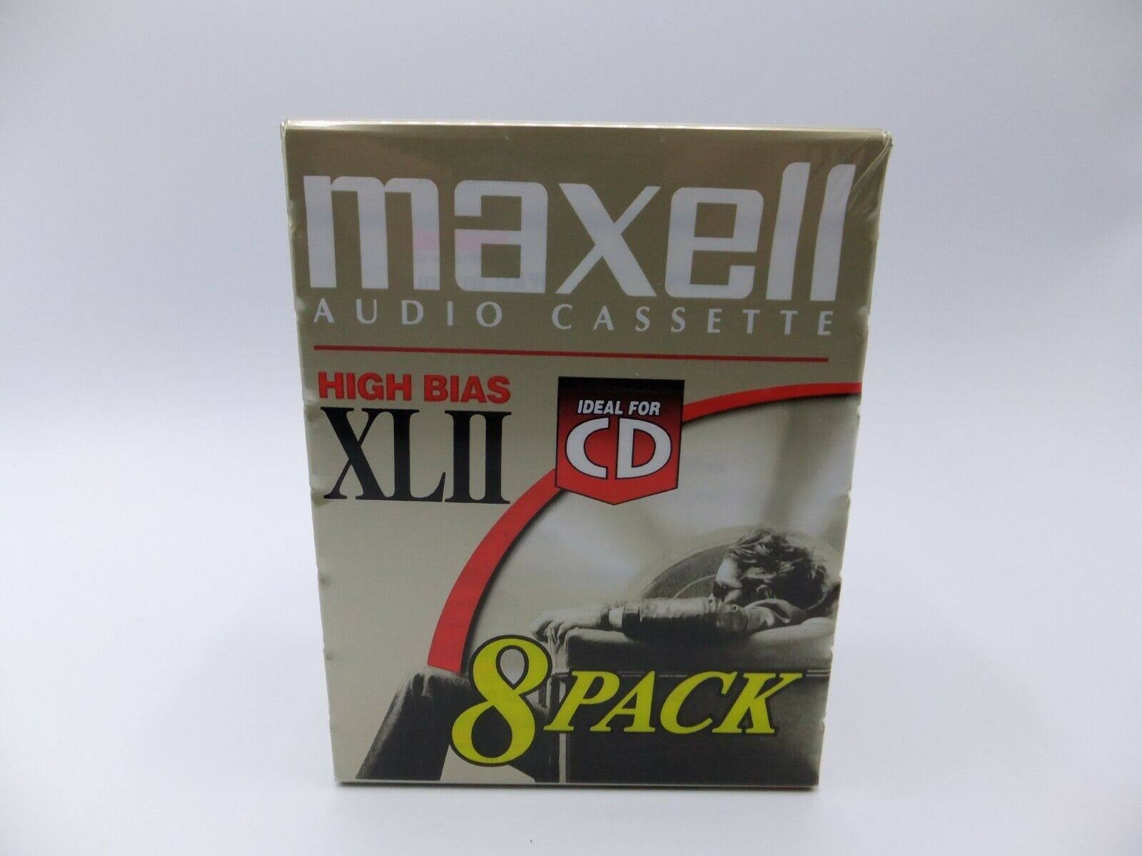 Maxell XLII Audio Cassettes - 8 Pack -90 Minute- High Bias