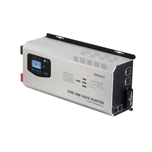 5000W Peak 15000watts Pure Sine Wave Power Inverter 24V DC to 120/240V AC Split Phase with Battery AC Charger