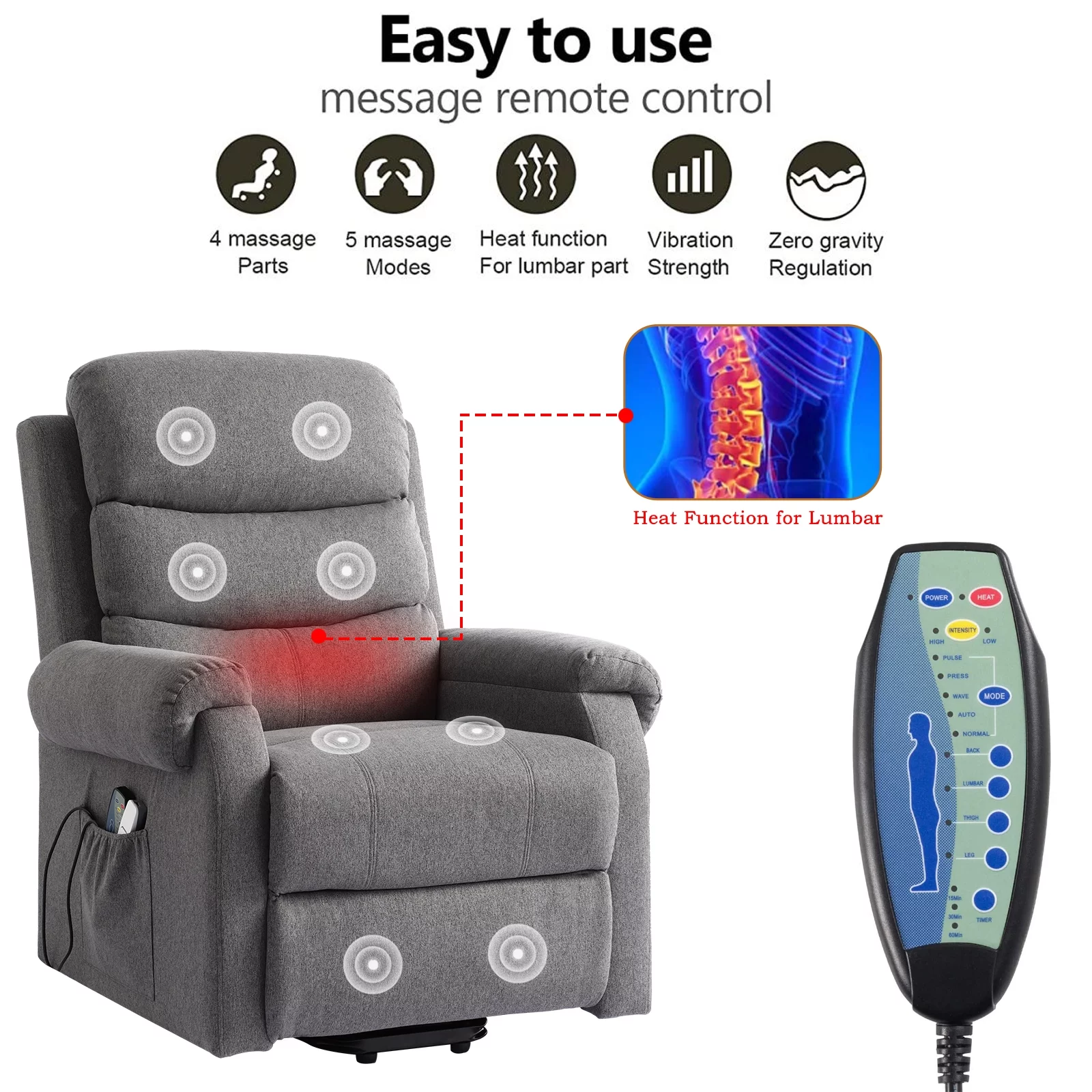 IPKIG Power Lift Chairs Recliners for Elderly, Power Recliner Chair