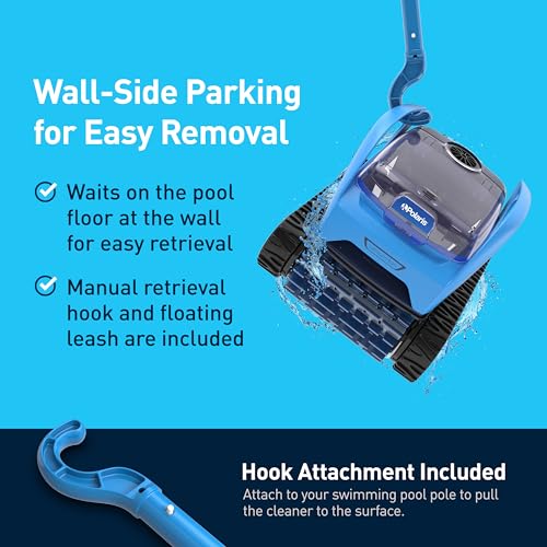 Polaris Pixel Compact Cordless Robotic Pool Cleaner for Above-Ground & In-Ground Pools up to 30ft, Long Lasting Battery