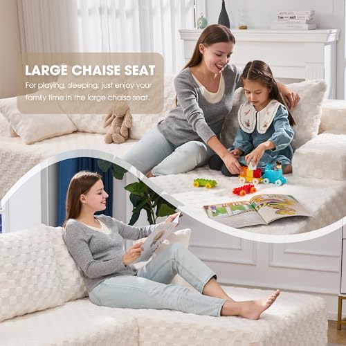 Modular Sectional Sofa Couches L-Shape Couch 3 Seat Modular Sofa Memory Foam Sectional Couches for Living Room