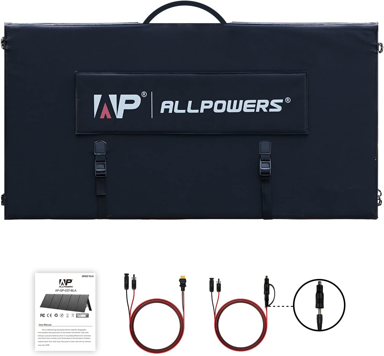 ALLPOWERS SP037 400W Portable Solar Panel Waterproof IP67 Foldable Solar Panel Kit with 37.4V Output Solar Charger for Outdoor Adventures Power