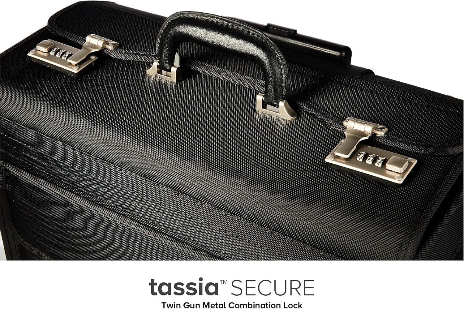 Tassia Wheeled Catalog Pilot Case Business 16 Laptop 1680D Nylon Flight Briefcase Bag
