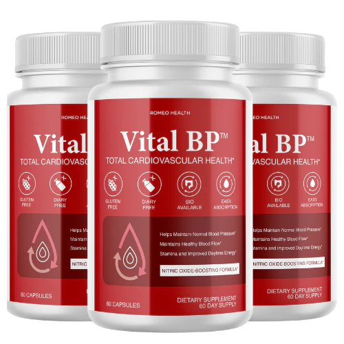 (3 Pack) Vital BP - Cardiovascular Health Support Dietary Supplement - Kansas Nuitrition - HNZSDS