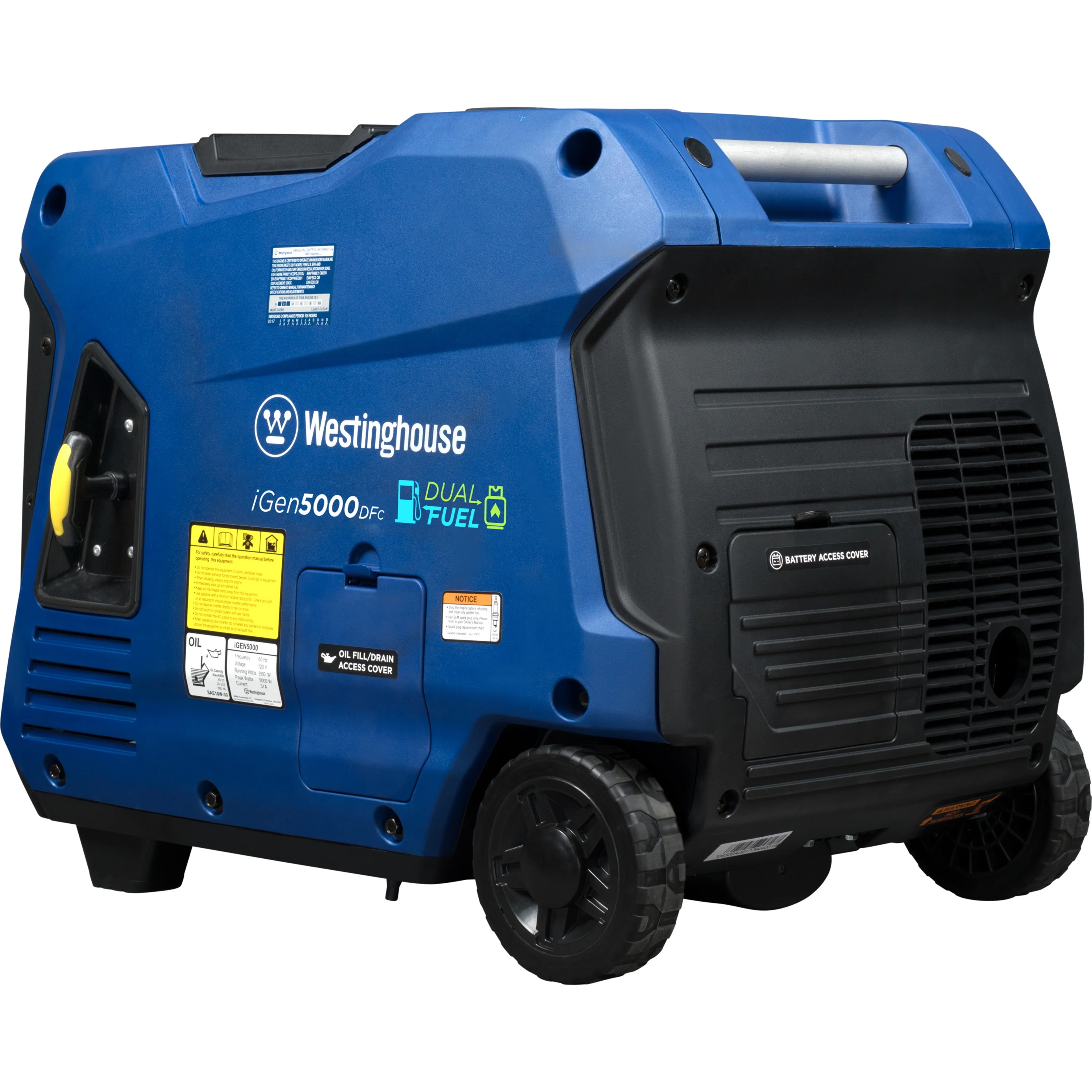 Westinghouse 5000 Peak Watt RV Ready, Gas Powered Portable Inverter Generator with Electric Start