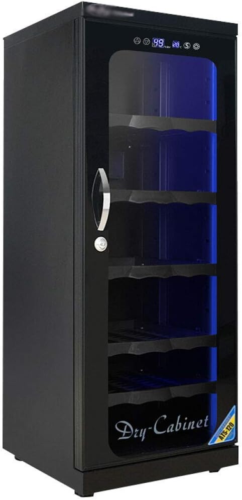 120L Electronic Dry Cabinet, Large Dehumidifier Box for Camera Lens & Optical Equipment Storage, Touch/Lighting/Noiseless, 15W Low Energy