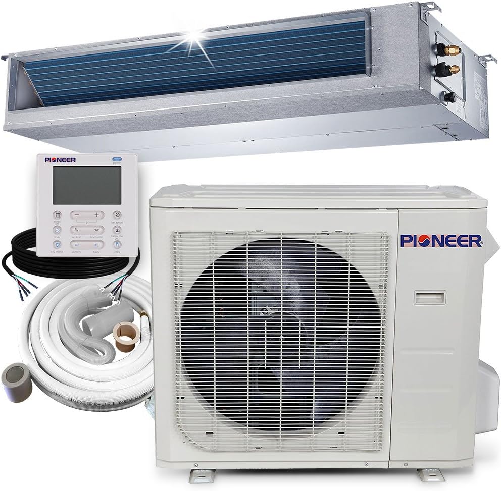 Pioneer RYB012GMFILCAD Ceiling Concealed Ducted Mini-Split Air Conditioner and Heat Pump System Full Set