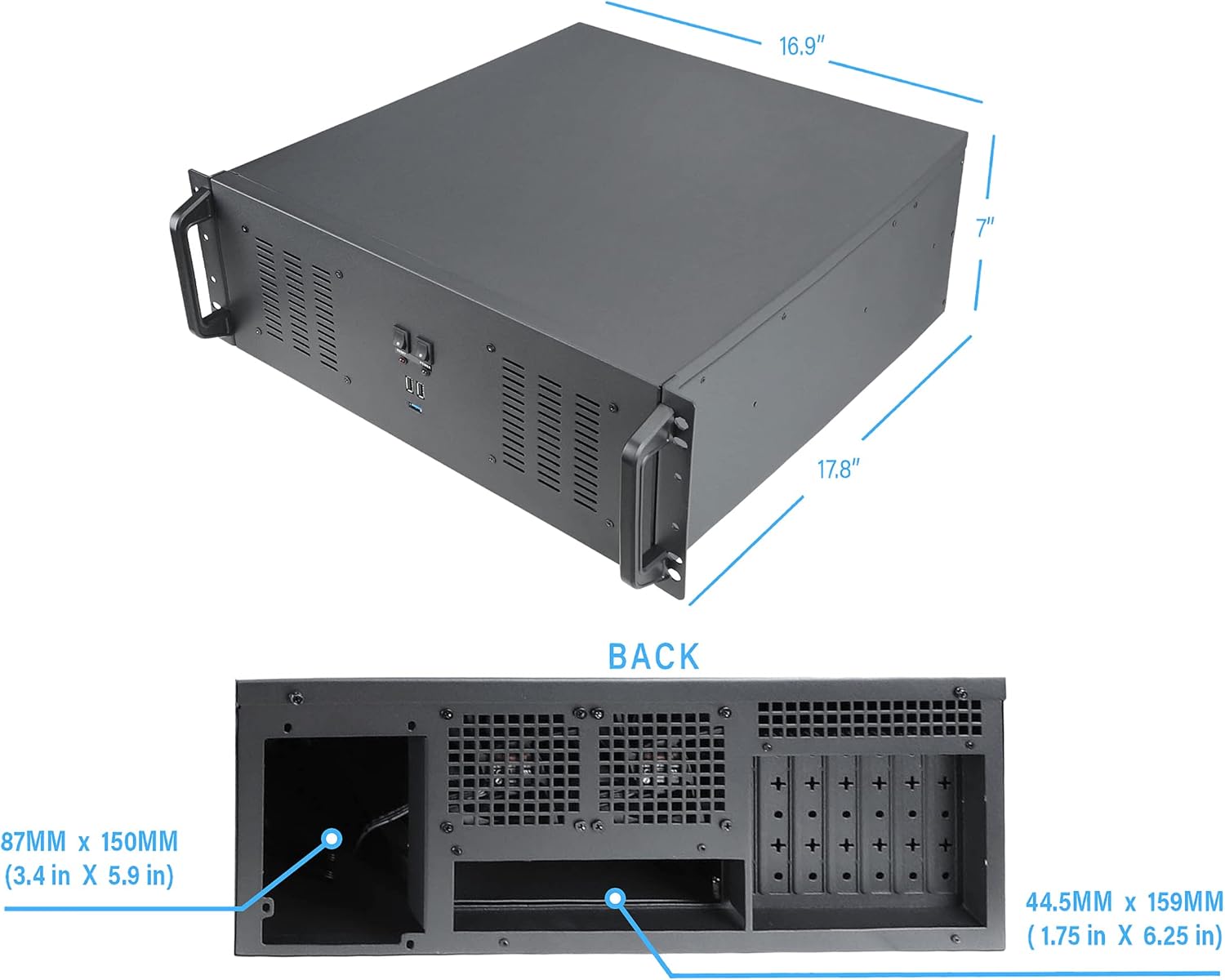 Rosewill 4U Server Chassis 15 Bay Server Case 15x 3.5 HDD Bays, E-ATX Board, Rackmount Server Case