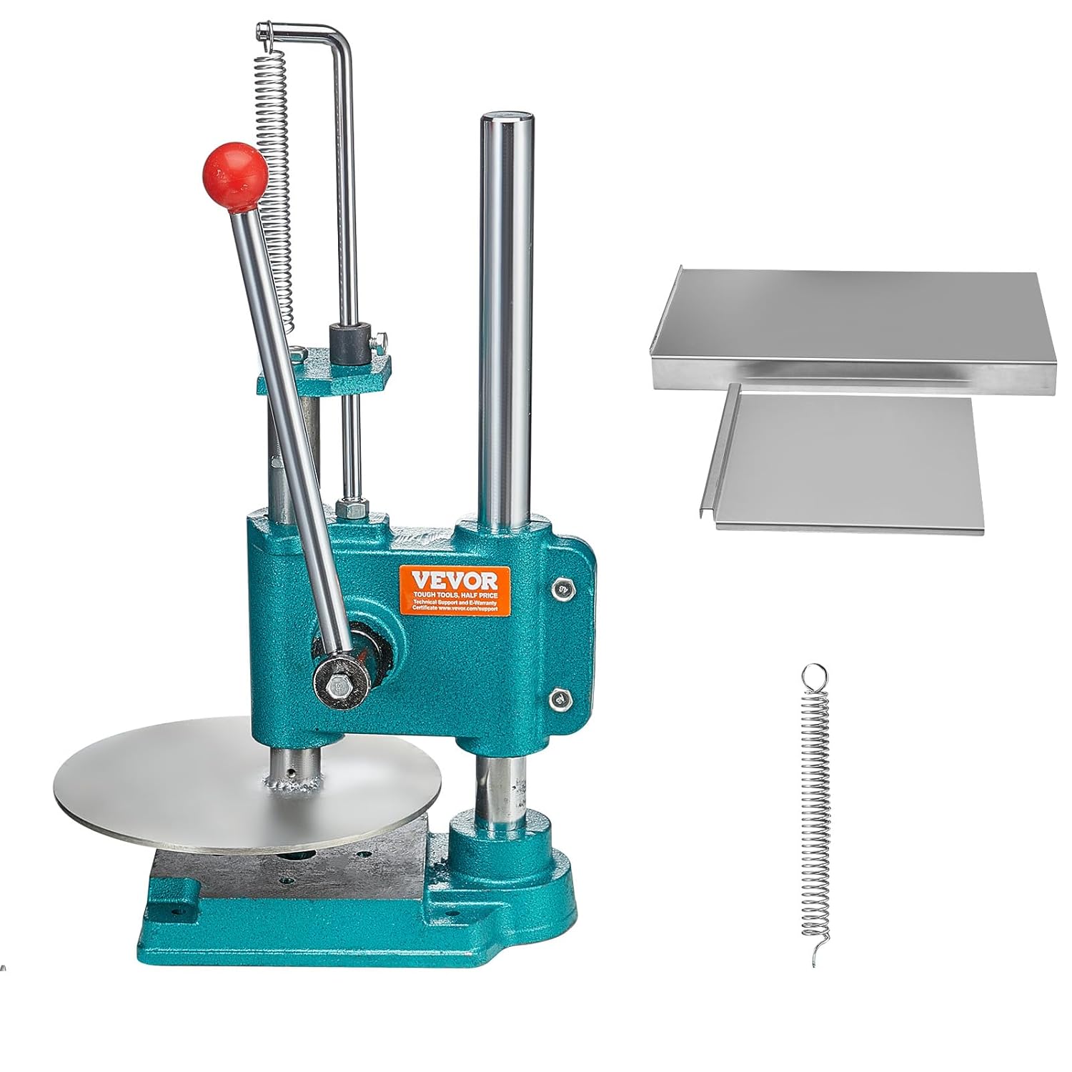 VEVOR Manual Pizza Dough Press Machine, 9.5inch/24cm Household Pizza Pastry, Stainless Steel Pizza Presser