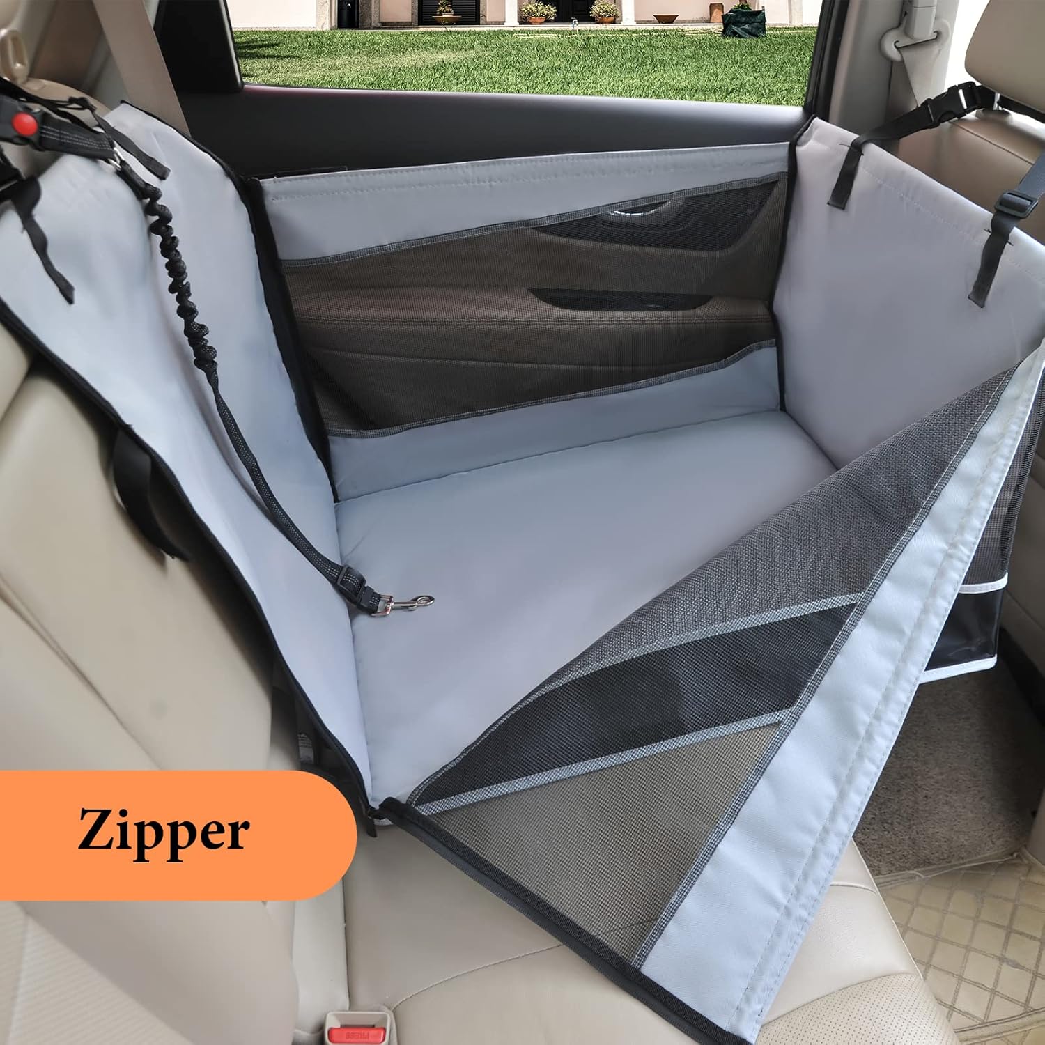 Adorepaw & Dog Car Seat for Large Dogs, Seat Extender for Car, Giving Your Pets a Comfortable Road Trip