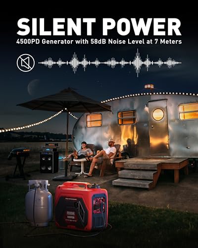 ERAYAK 4500PDM SuperPower Bundle: Inverter Generator + 25FT Retractable Cord Reel - Ultimate Heavy-Duty Power Solution