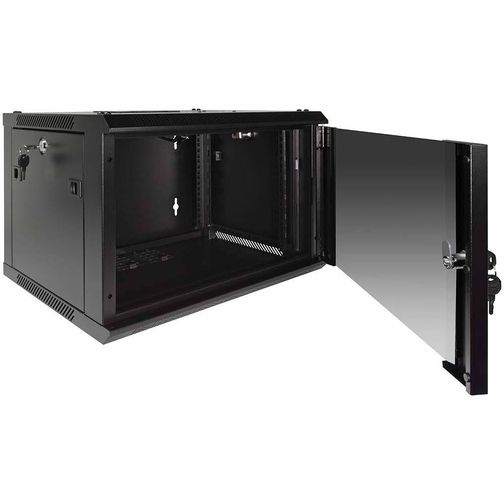 Navepoint 6U Wall Mount Consumer Series Server Cabinet Network Enclosure Locks, Fan