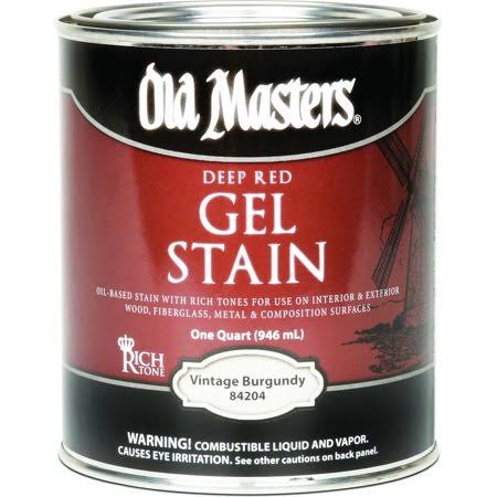 Old Masters 84204 Gel Stain Interior Exterior Vintage Burgundy