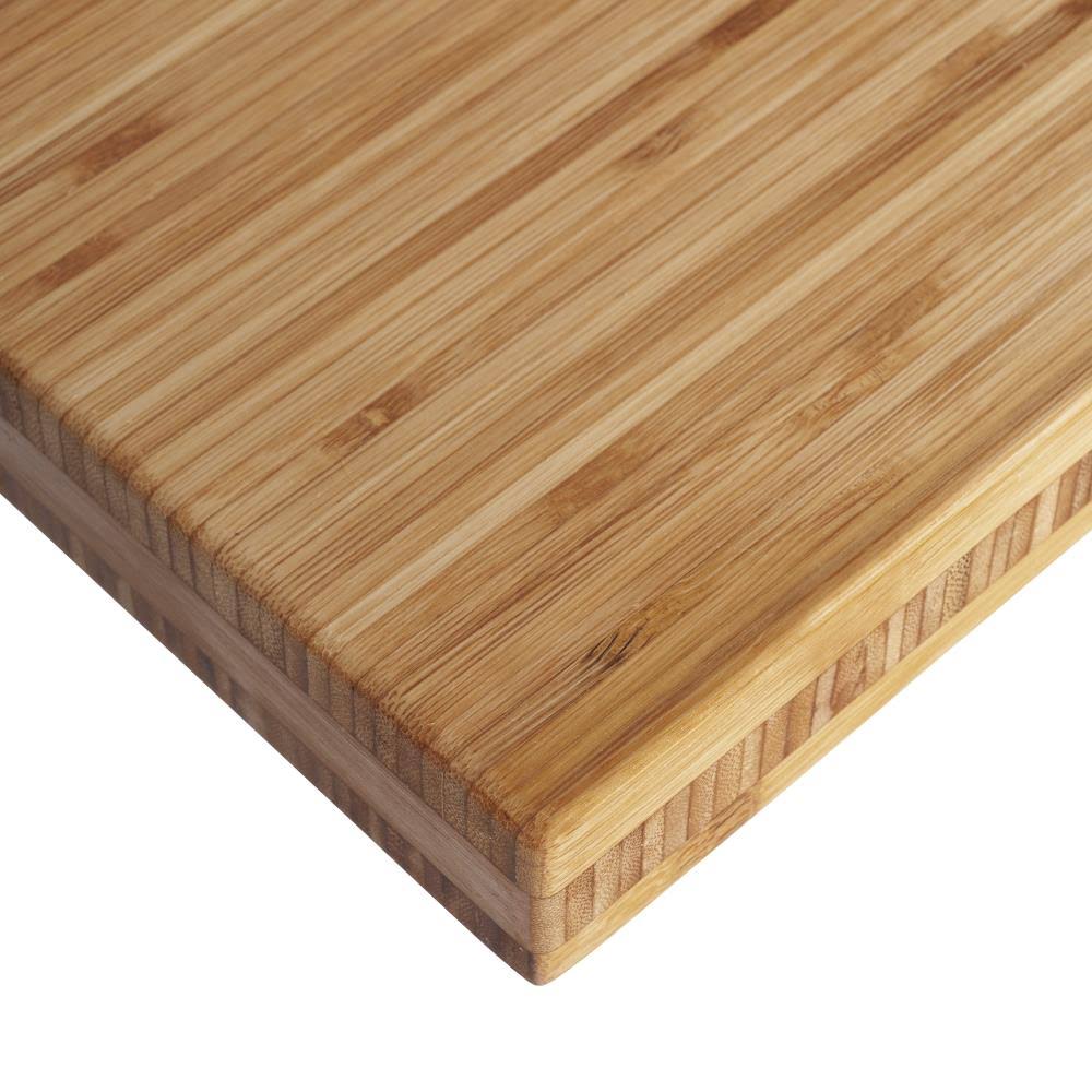 Sparrow Peak 6-ft Unfinished Natural Straight Butcher Block Bamboo Kitchen Countertop in Yellow | 17525CTLOVERBAM-72