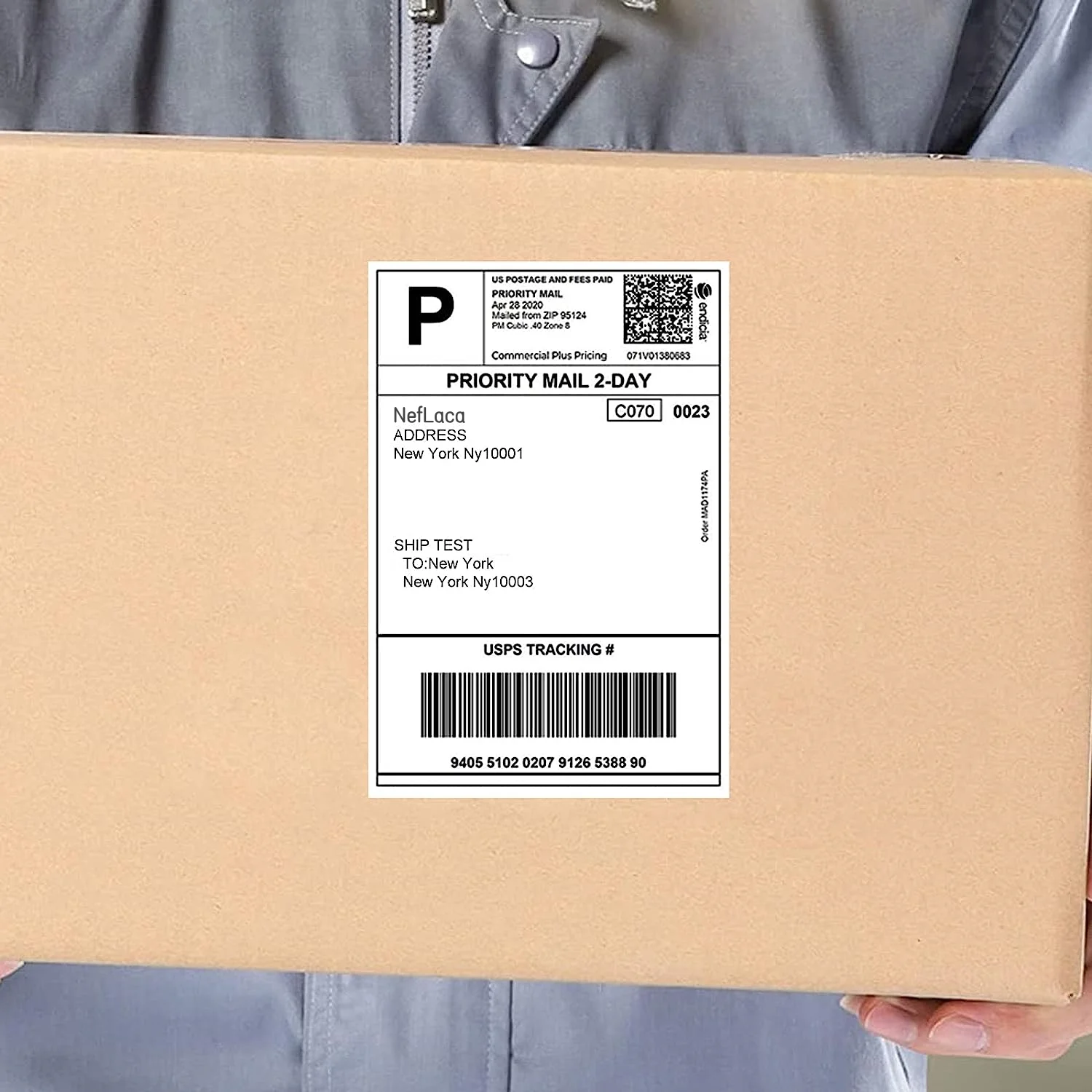 NefLaca Half Sheet Labels with Rounded Corner, White Shipping Labels - 5-1/2" X 8-1/2" - 400 Labels