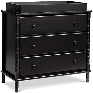 NLIBOOMLife Jenny Lind Spindle 3-Drawer Dresser in Fog Grey