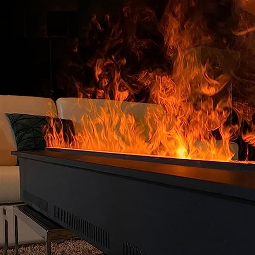 3D Atomized Fireplaces Electric Fireplace Solid Color Electronic Fireplace Mist Fireplace Intelligent Ultra-thin Steam 3D Simulation Flame Decoration