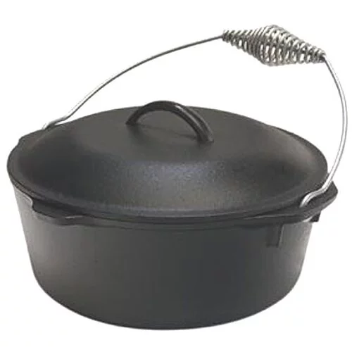 Lodge Cast Iron 5 Quart Seasoned Dutch Oven with Bail Handle