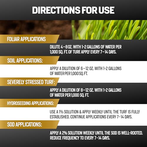 64oz 20% Humic Acid for Lawn - Covers 10,000 sq ft, Humic20 Soil Amendments, Ideal Humic Acid for Plants Healthy Soil & Growth