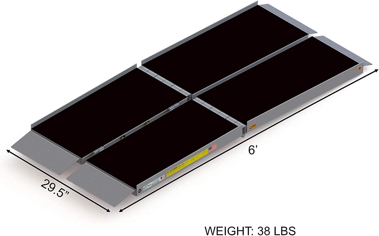 EZ-Access Suitcase Trifold Portable Ramp with an Applied Slip-Resistant Surface, 10 Foot