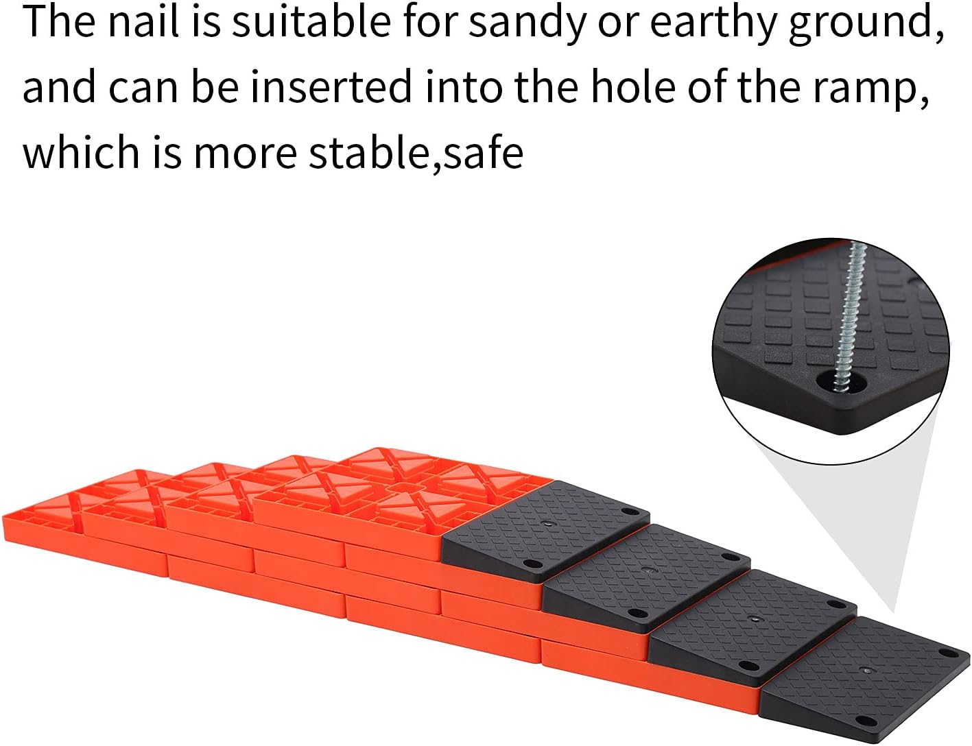 Homeon Wheels Rv Leveling Blocks,Used for Leveling Single Wheels,Heavy Duty Leveling Blocks and Chocks Anti-Slip Pads Design