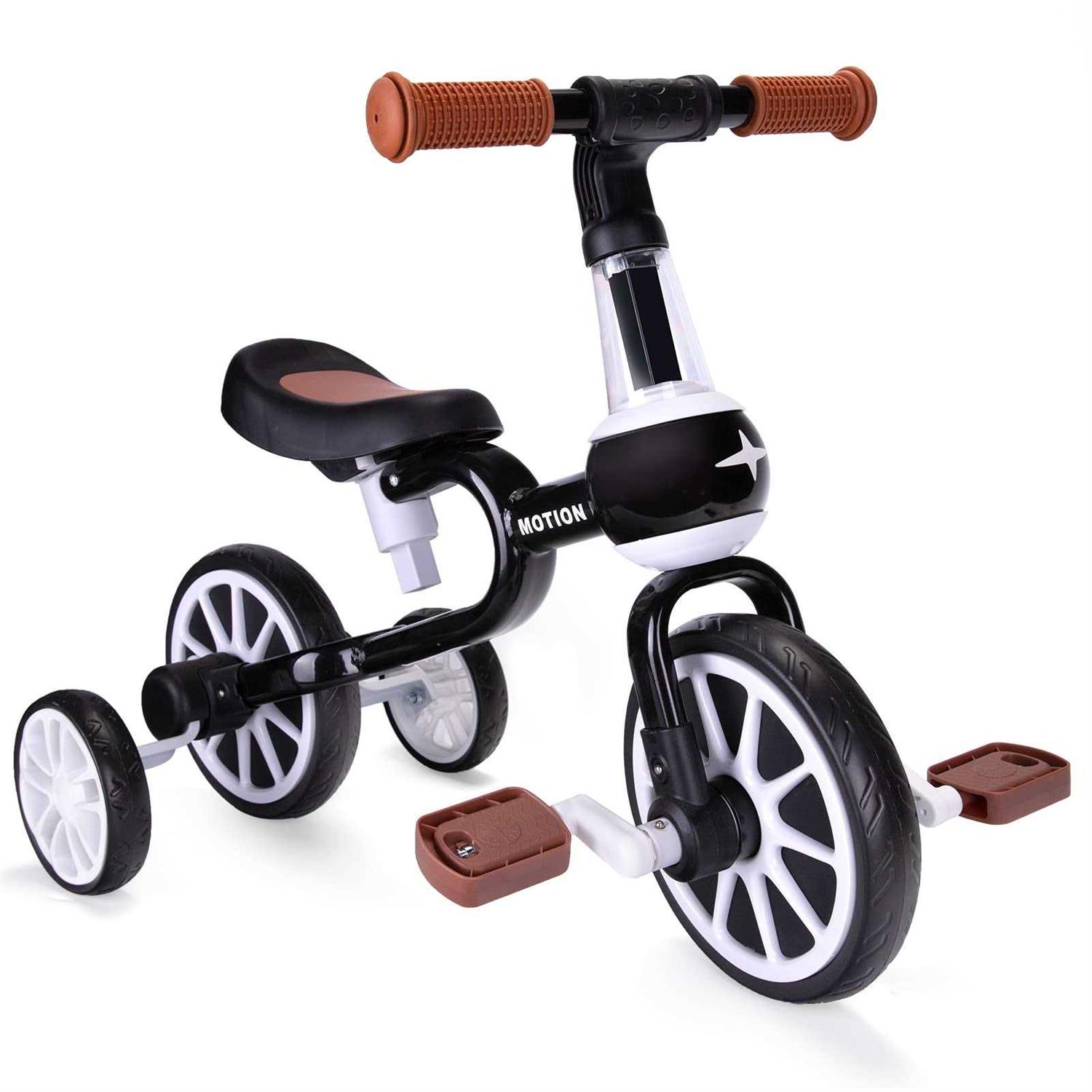 3 in 1 Kids Tricycles Gift for 2-4 Years Old Boys Girls with Detachable Pedal and Training Wheels,Baby Balance Bike Trikes Riding Toys for Toddler