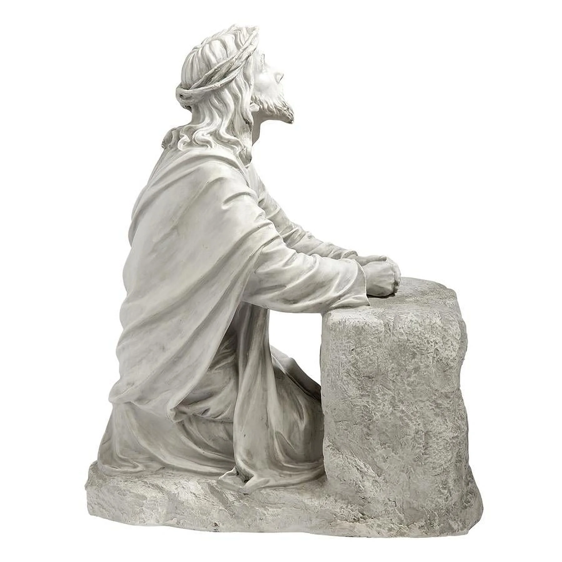 Design Toscano Jesus in the Garden of Gethsemane Religious Garden Statue, 23 Inch, Polyresin, Antique Stone - Radiant Selections