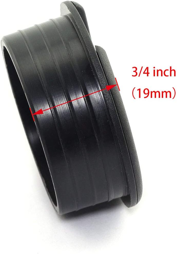 HJ Garden 2pcs 1-3/4 inch Desk Wire Cord Cable Grommets Hole Cover for Office PC Desk Cable Cord Organizer Plastic Cover Black