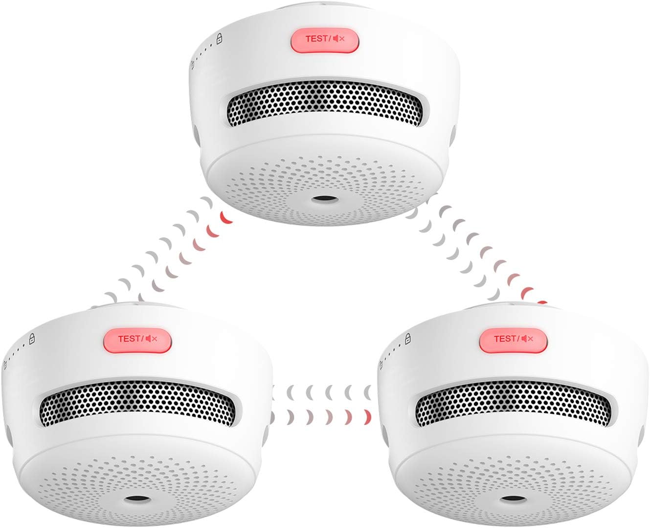 [Upgraded Model] X-Sense Wireless Interconnected Smoke Detector Fire Alarm with Over 820 feet Transmission Range, XS01-WR Link+, 6-Pack