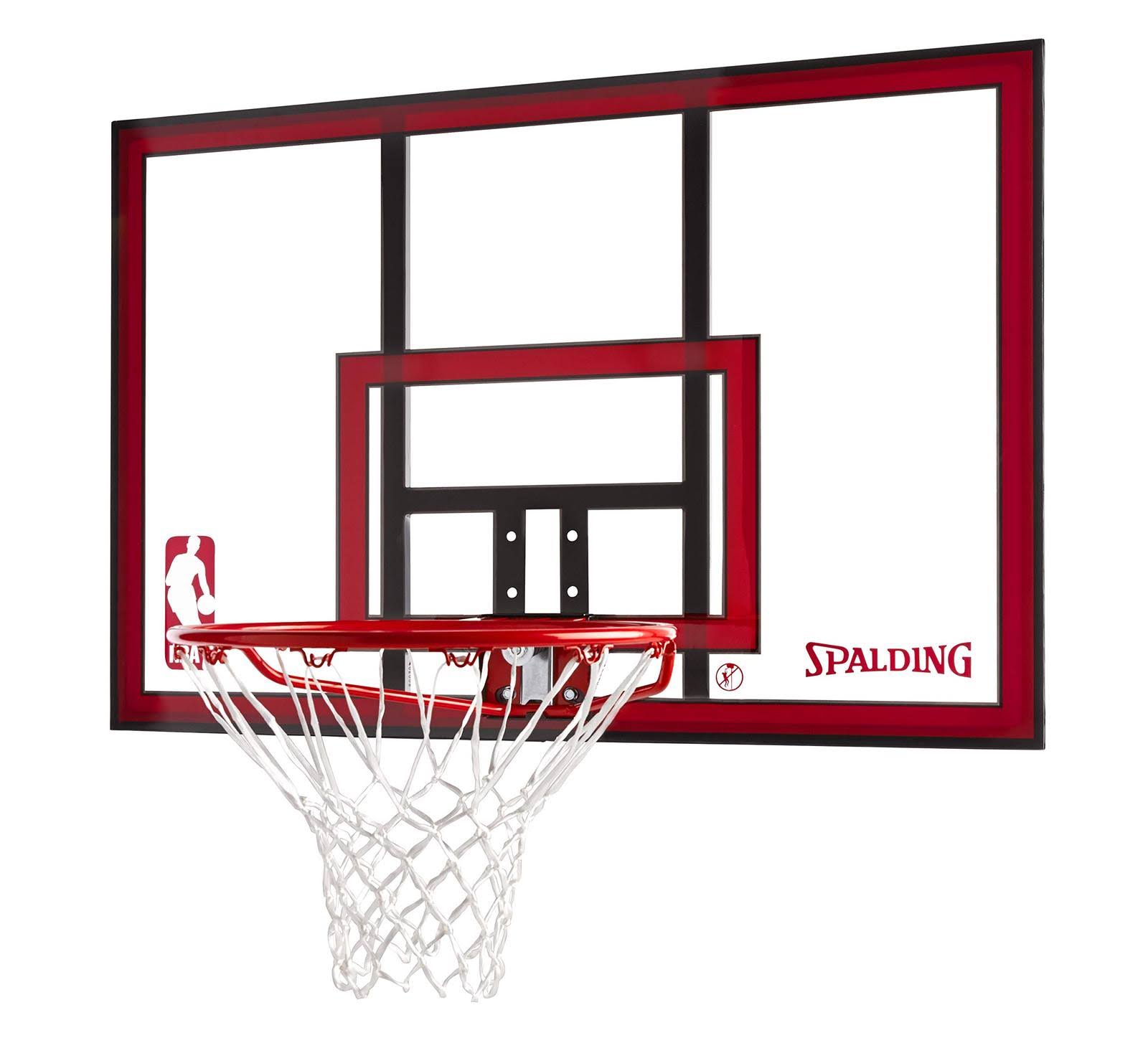 Spalding 44x22 Polycarbonate Basketball Backboard u0026 Rim Combo