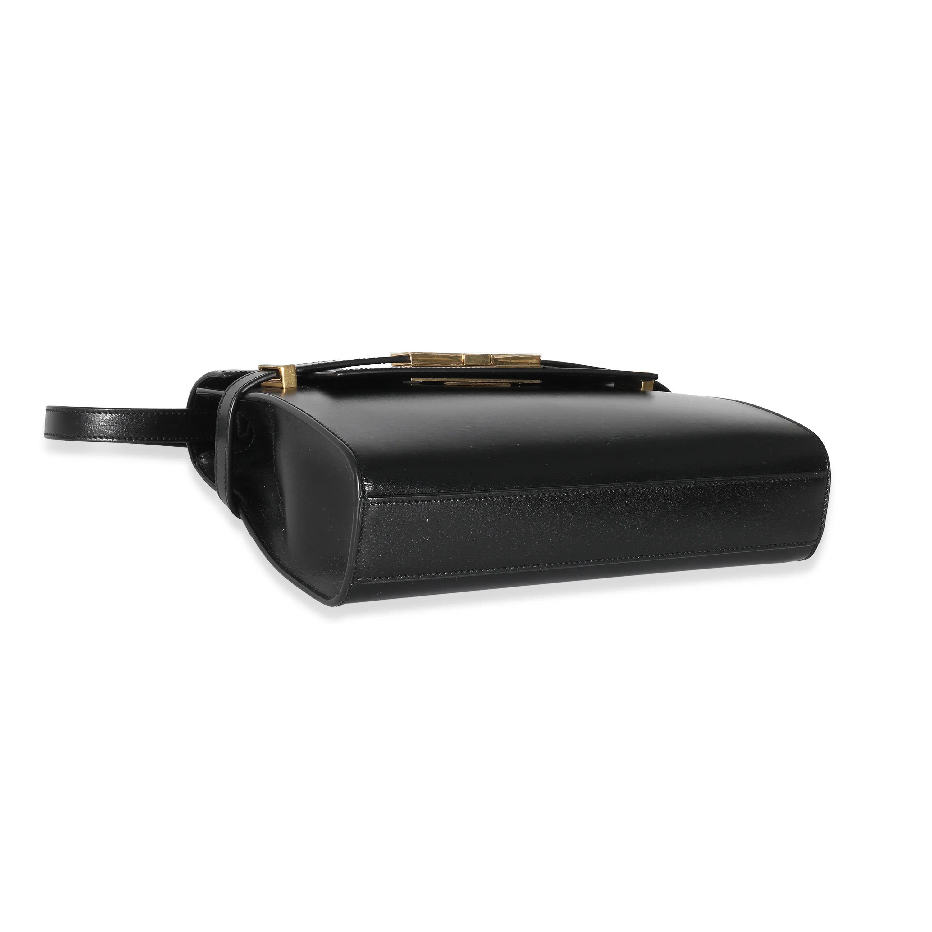 Saint Laurent Black Box Leather Small Manhattan Bag
