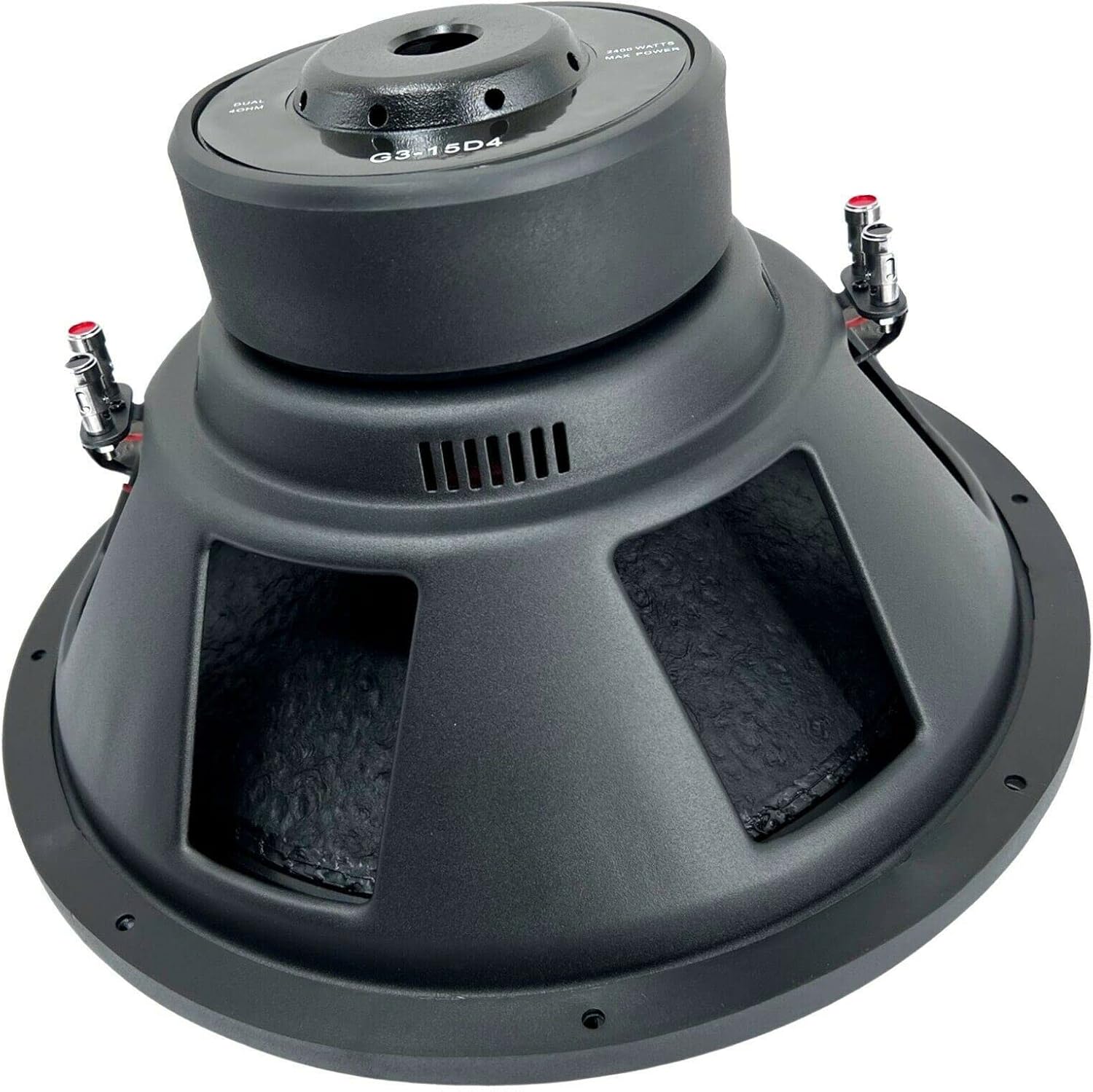 1x Gravity 15 Inch 2400 Watt Car Audio Subwoofer w/ 4 Ohm DVC Power 15 in. Sub - Feature Dual Voice Coil, Thick Magnet, Design for Car, ATV, Van