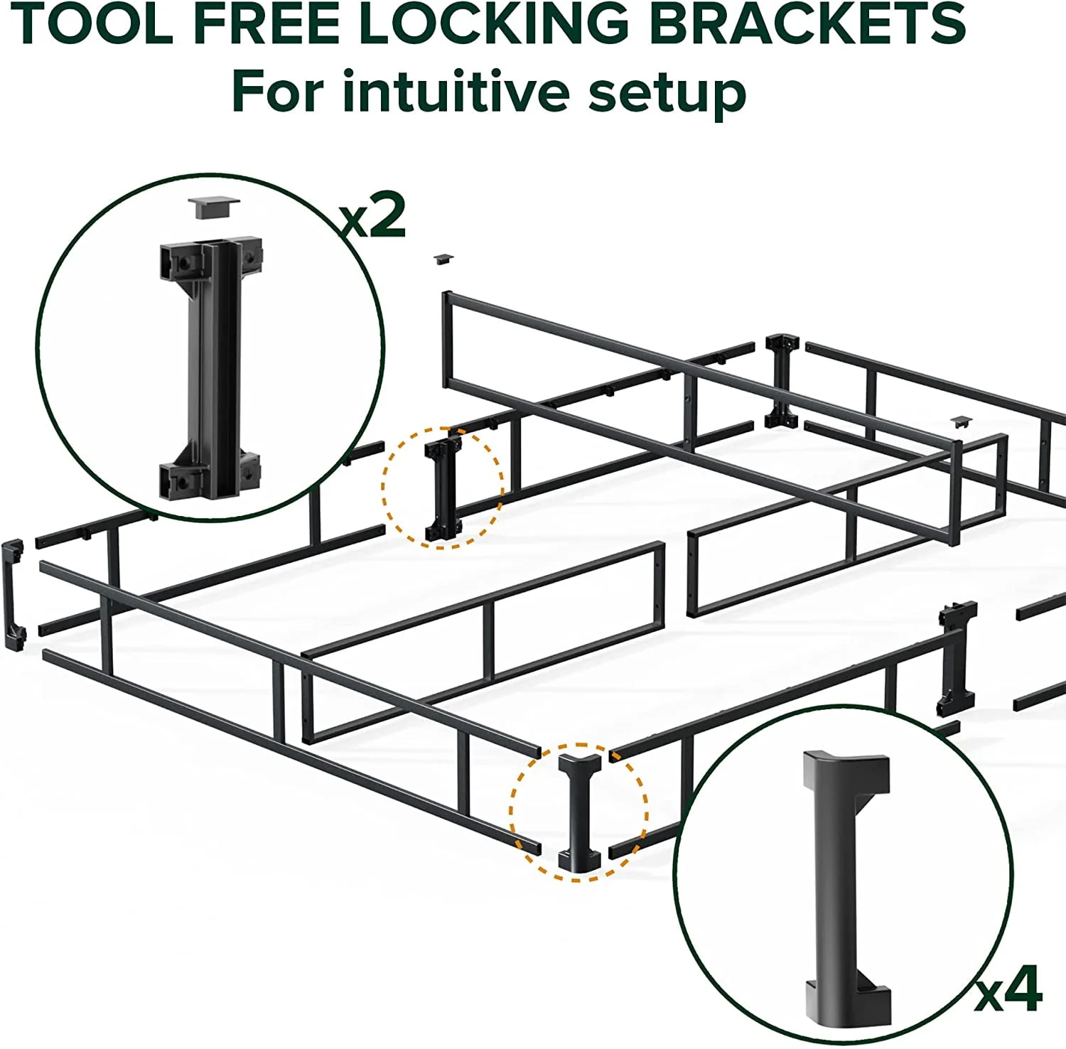 Zinus 9 Metal Smart BoxSpring® with Quick Assembly, Mattress Foundation, Queen