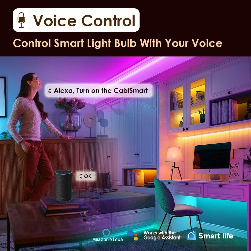 LED Smart Under Cabinet Ligts RGB Multi Color Compatible with Alexa