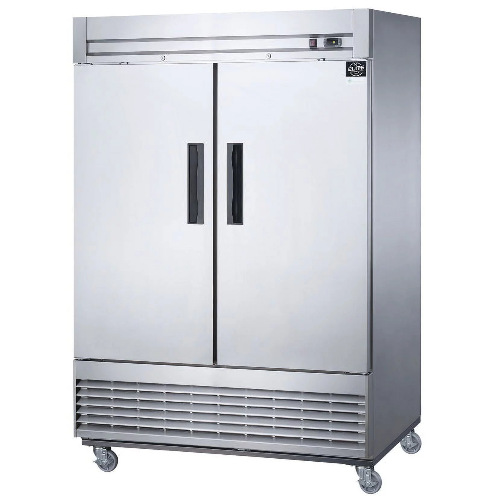 55 in. Auto-Defrost Two Door Commercial Upright Reach-in Freezer in Stainless Steel 40.7 Cu. Ft.