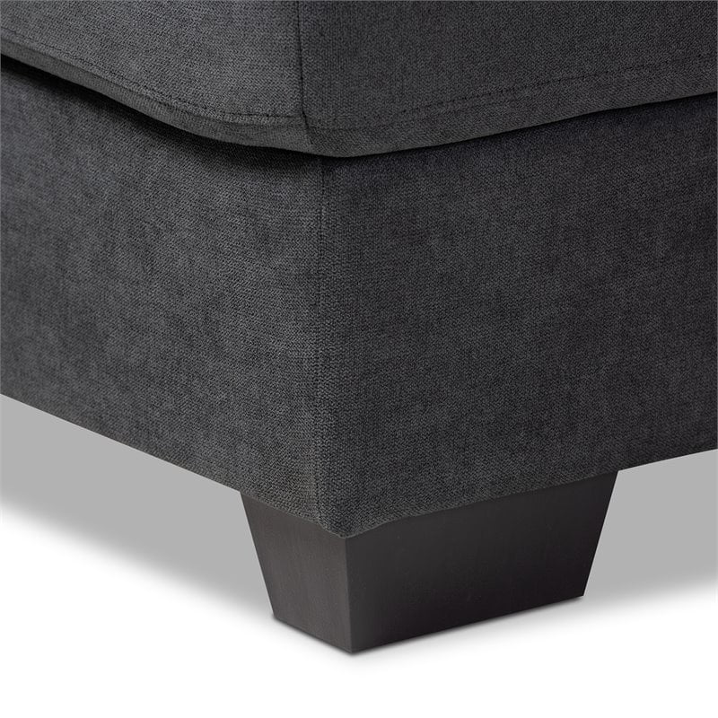 Bowery Hill Dark Grey Sectional Sofa with Right Facing Chaise - Radiant Selections