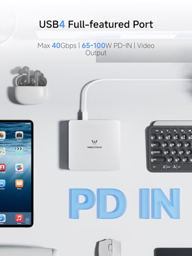 MINISFORUM UM880 Plus Mini PC AMD Ryzen 7 8845HS(8C/16T, up to 5.1GHz), 32GB DDR5 1TB PCIe4.0 SSD, HDMI+DP+USB4 Triple Outputs, OCuLink Port
