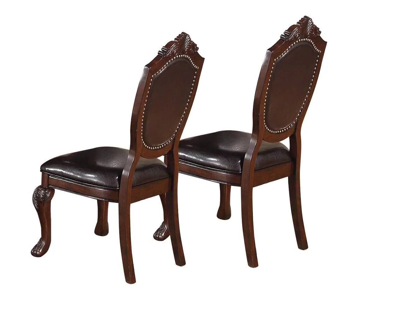 Set of 6 Dining Chairs Brown Antique Traditional Look Kitchen Dining Room Furniture Majestic Design Formal Comfort Chair
