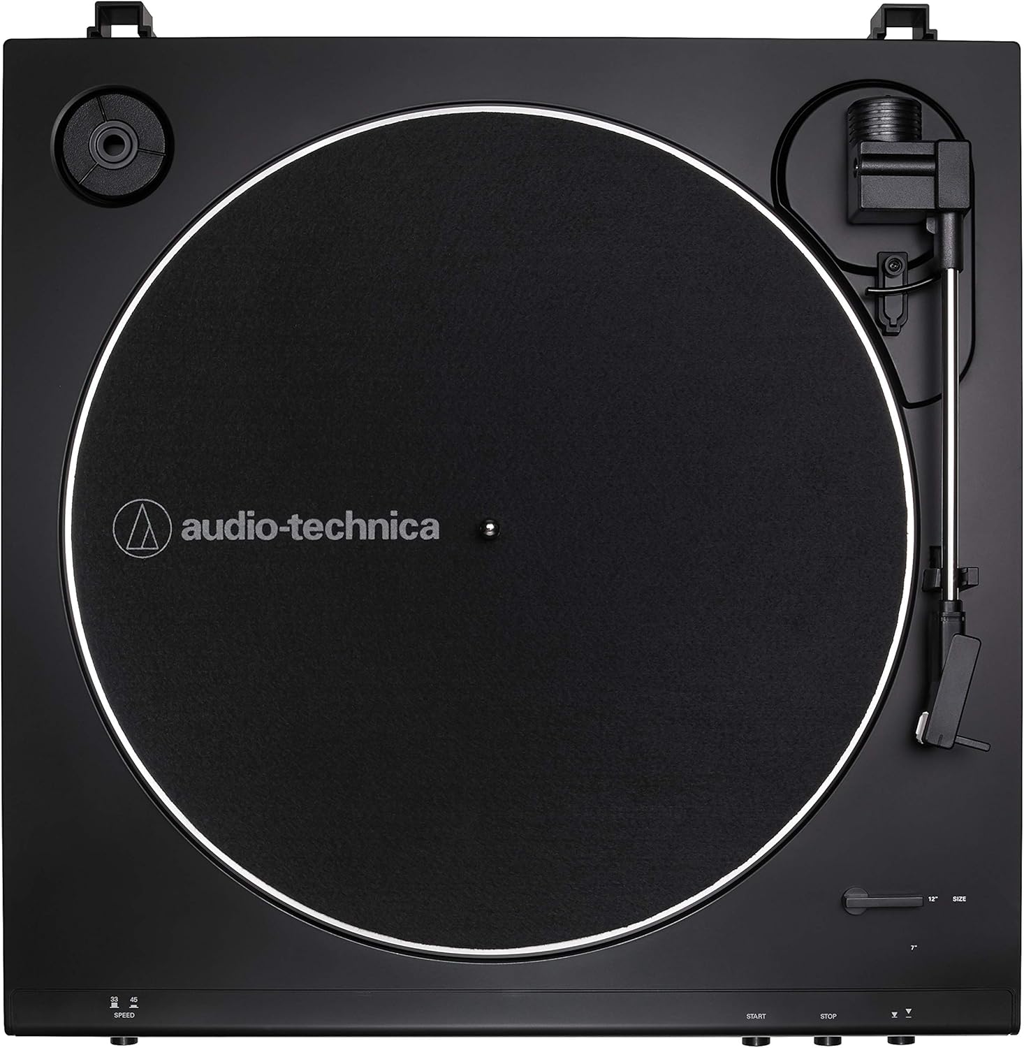 Audio-Technica AT-LP60X-BK Fully Automatic Belt-Drive Stereo Turntable, Black, Hi-Fi, 2 Speed, Dust Cover, Anti-Resonance, Die-Cast Aluminum Platter
