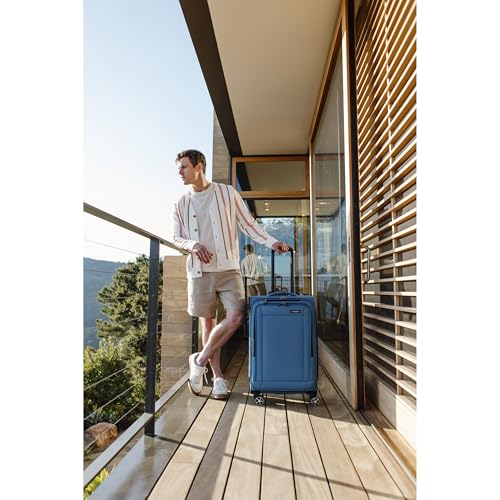 Samsonite Saire LTE Softside Expandable Luggage with Spinner Wheels, 3-Piece Set (20/25/28), Caribbean Blue