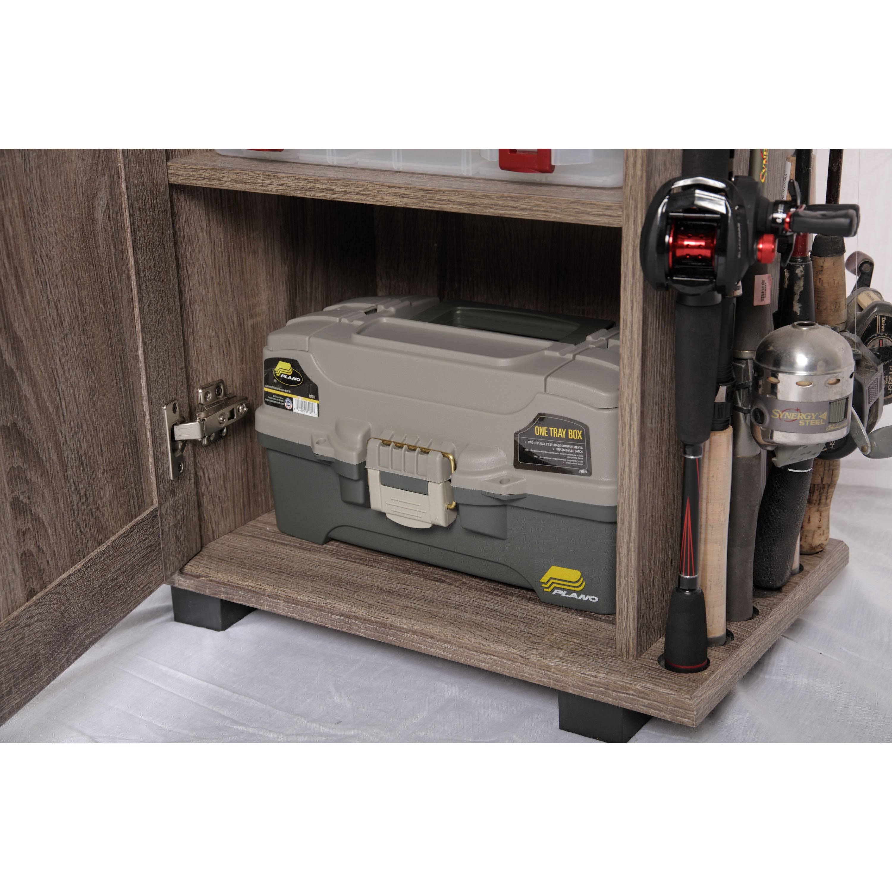 Tuff Stor American Furniture Classics Fishing Storage and Organization Cabinet, Grey