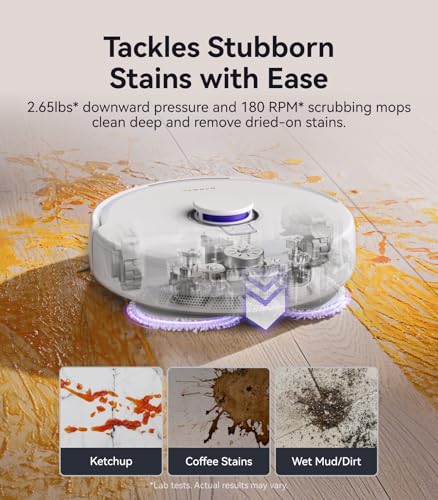 NARWAL Freo Pro Robot Vacuum and Mop Combo, Tangle Free Robot Mop, 8500Pa Powerful Suction, Self-Emptying, Auto Mop Washing, Auto Drying