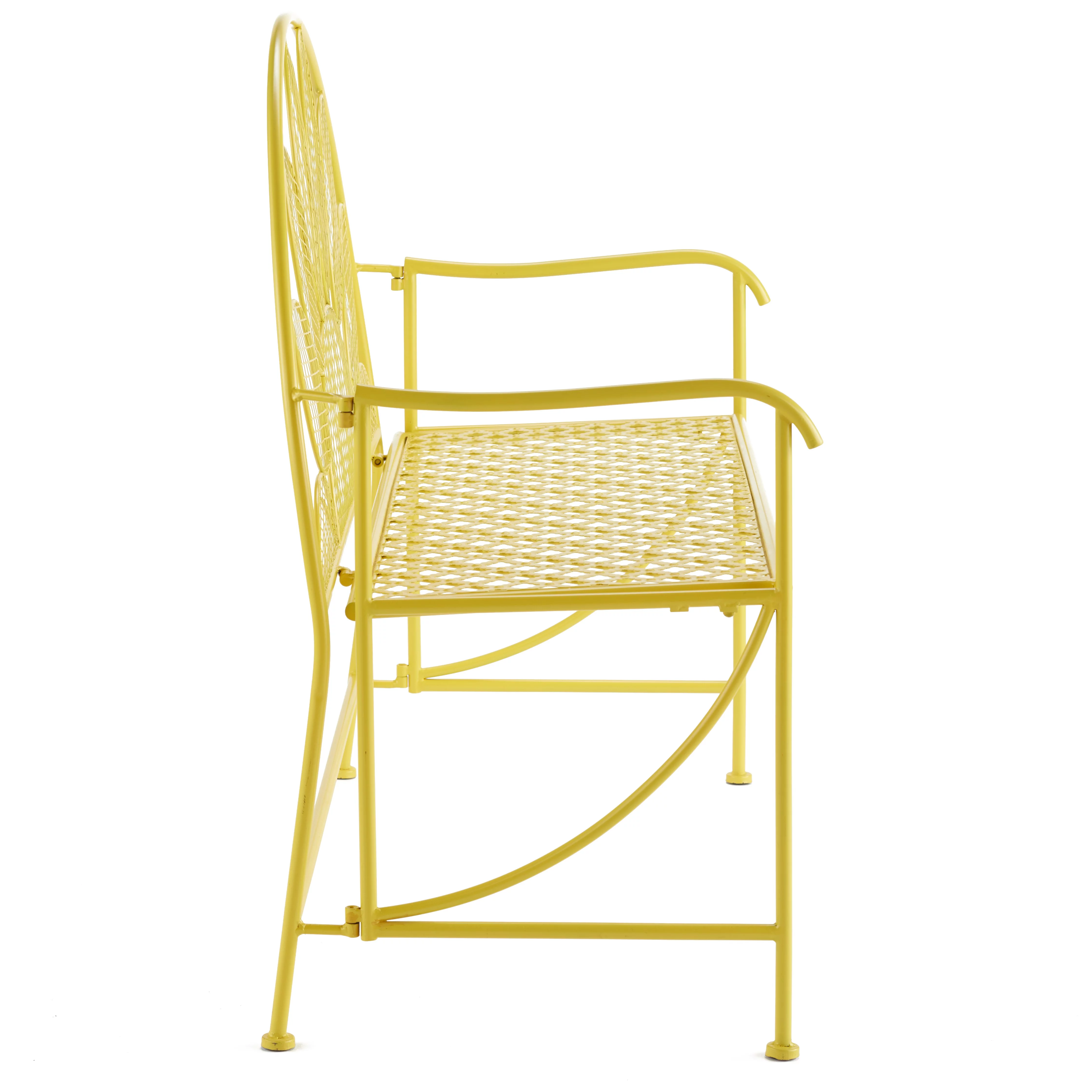 Garden Bench &ndash; Outdoor Metal Bench - Sunflower