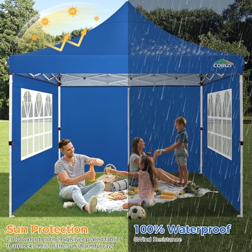 10x10 Pop Up Canopy Tent with 4 Sidewalls and Mesh Windows 2.0