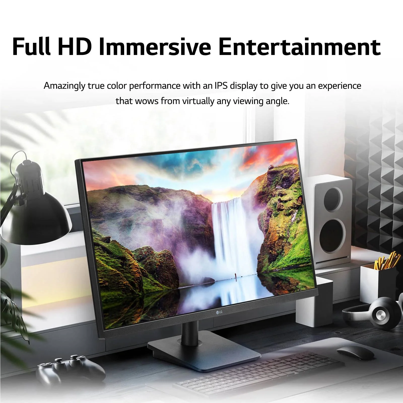 LG 27 FHD IPS 3-Side Borderless Monitor with Anti-Glare & AMD FreeSync™ (1920 x 1080) - 27MP40W-B