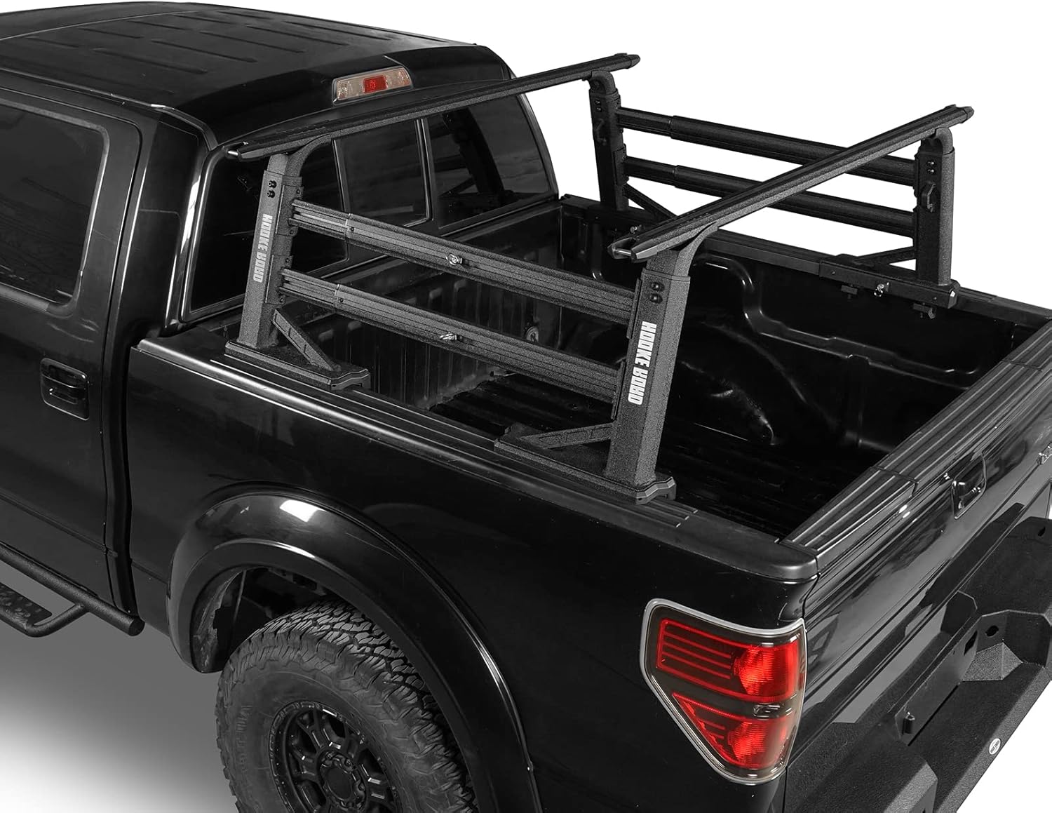 u-Box Overland Truck Bed Cargo Rack Extendable Aluminum Truck Ladder Rack Compatible with Most Commom Pickup Trucks (Without Factory Utility Tracks)