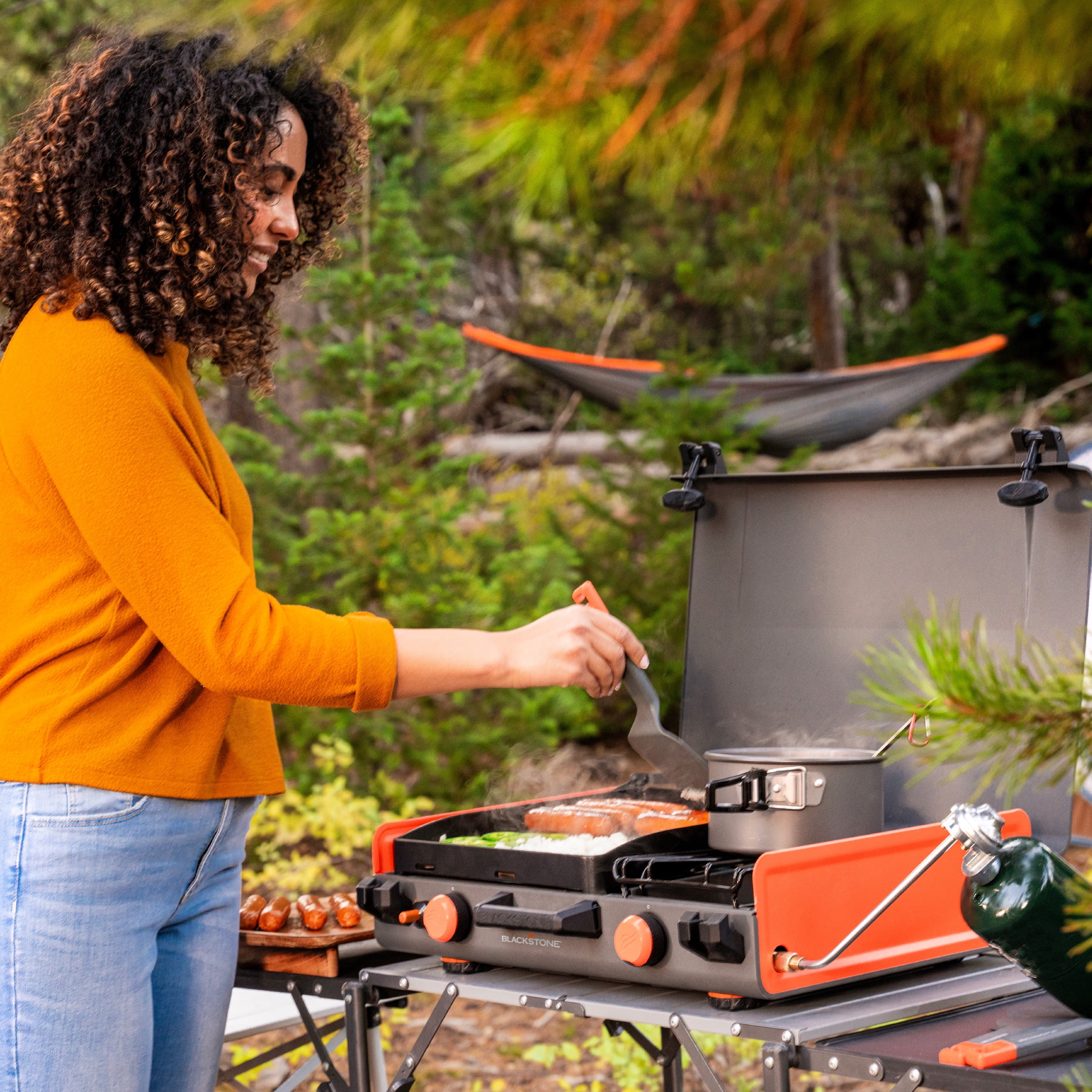 Blackstone Adventure Ready 14” Propane Camping Griddle with Side Burner