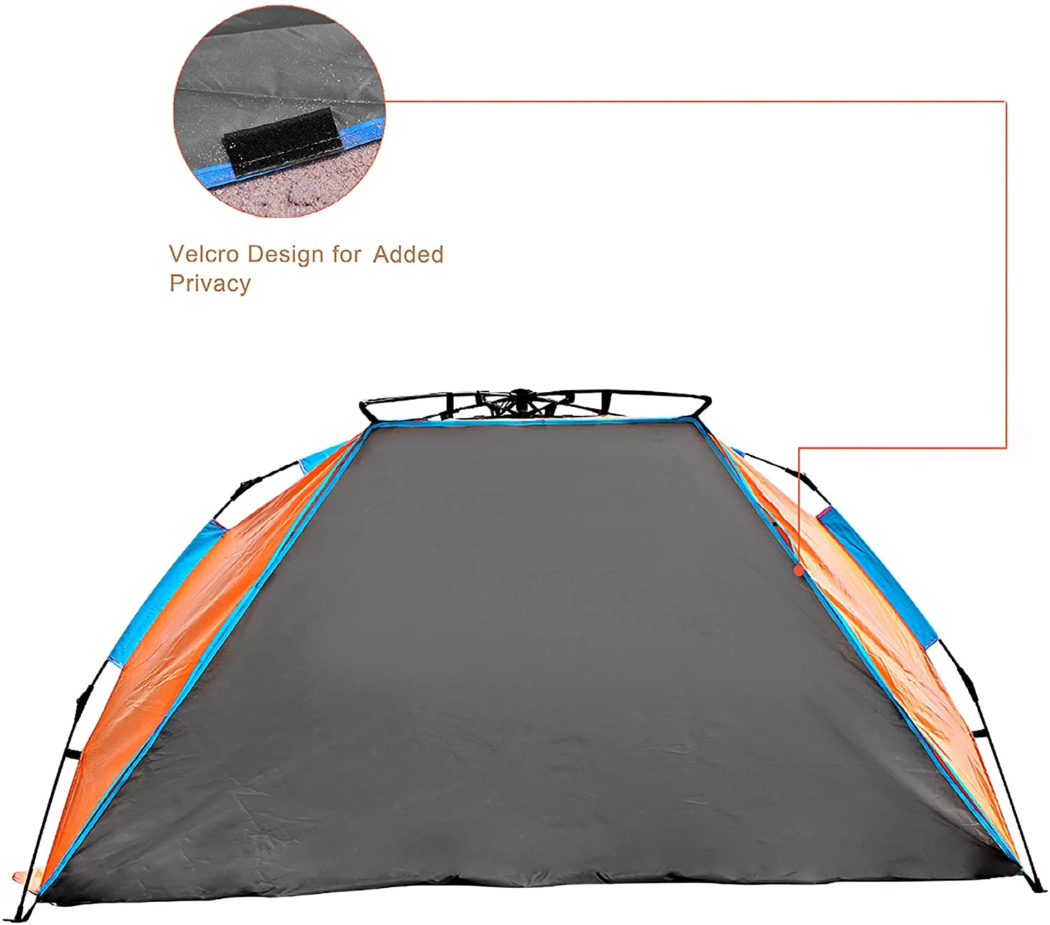 Oileus Beach Tent Sun Shelter X-Large 4 Person Tent, Portable Sun Shade, Pop Up Tents for Beach with Carry Bag, Stakes, 6 Sand Pockets